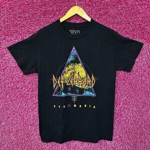Def Leppard Pyromania 1983 World Tour Glam Metal Band Tee S